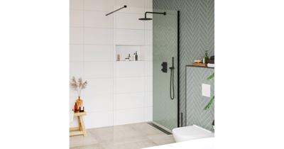 Saqu Modulo inloopdouche incl. antikalk 120x210cm mat zwart
