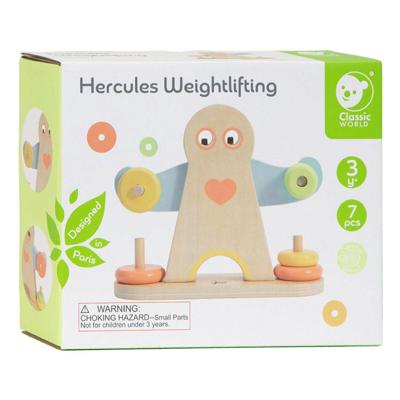 Classic World houten hercules weegschaal, 7dlg.