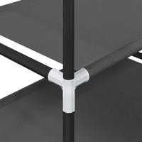 Schoenenrek 5-laags 44x28x94 cm nonwoven stof zwart - thumbnail