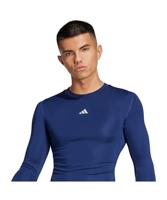 adidas Techfit Ondershirt Lange Mouwen Donkerblauw Wit - thumbnail