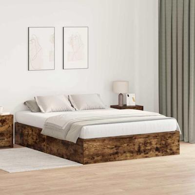 Bedframe Gerookt eiken 200 x 150 x 31.5 cm Bewerkt hout