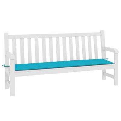 VidaXL Tuinbankkussen 200x50x4 cm stof turquoise - thumbnail