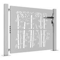 VidaXL Poort 105x80 cm bamboe-ontwerp cortenstaal - thumbnail
