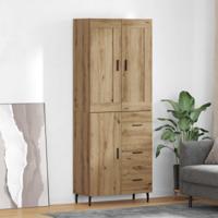 Hoge kast met lade 2 pcs Artisan Eiken Geengineerd Hout en Glas - thumbnail
