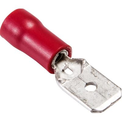 Vlakstekker geisoleerd 6,3 x 08 mm 1,5 mm rood 100 stuks