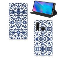 Huawei P30 Lite New Edition Smart Cover Flower Blue - thumbnail