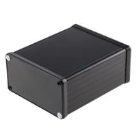 Hammond Electronics 1455N1202BK Profielbehuizing 120 x 103 x 53 Aluminium Zwart 1 stuk(s) - thumbnail