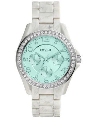 Horlogeband Fossil ES4015 Kunststof/Plastic Grijs 18mm Horlogeband Fossil ES4015 Kunststof/Plastic Grijs 18mm