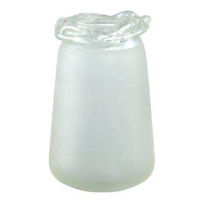 Kate White glass vase high round S