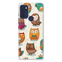 Motorola Moto G60s | TPU Hoesje | Vrolijke Uilen - thumbnail