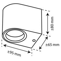Ranex Smartwares wandlamp kimi led 6,8 x 9,2 cm aluminium zilver - thumbnail