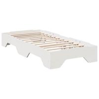 Bedframe zonder matras stapelbaar 100x200 cm massief hout wit - thumbnail