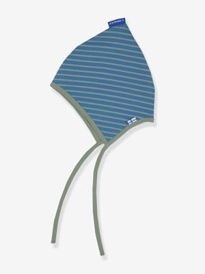 Puntige kindermuts POIJU FINKID, van gestreepte jersey groen