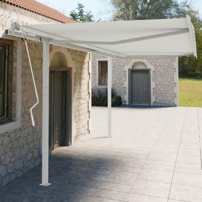VidaXL Luifelpaalset 450x245 cm ijzer wit
