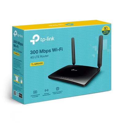 TP-Link 300Mbps 4G LTE-router (TL-MR6400), Zwart