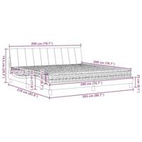 Bed met matras "Hanko" stof zwart 200x200 cm - thumbnail