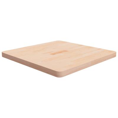 Tafelblad vierkant 70x70x4 cm onbehandeld massief eikenhout