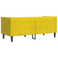 Tweezitsbank Chesterfield-stijl en bolsters fluweel geel - thumbnail