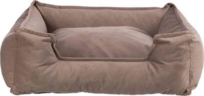 TRIXIE Hondenbed Talia 60 × 50 cm in bruin - gezellig hondenkussen met fijn fluwelen gevoel - hondenmand voor kleine honden - antislip en wasbaar - 37815