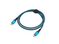 Lanberg CA-CMCM-44CU-0005-BK USB-kabel USB4 Gen 2x2 0,5 m USB C Zwart, Blauw - thumbnail