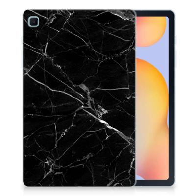 Samsung Galaxy Tab S6 Lite | S6 Lite (2022) Tablet Back Cover Marmer Zwart - Origineel Cadeau Vader