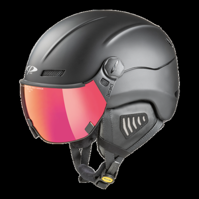 CP New Camurai skihelm zwart - meekleurend & polariserend vizier - kies uit 2 soorten !