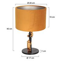 Steinhauer Design schemerlampAnimaux met goud velvet - 8235ZW - thumbnail