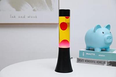 Itotal Lavalamp zwart/oranje/rood, 30cm