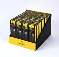 Gembird CCDB-mUSB2B-AMBM-6 Katoenen gevlochten micro-USB-kabel met metalen connectoren, 1,8 m, zwart - thumbnail