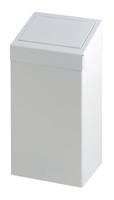 Afvalbak vepa bins met pushdeksel 50 liter wit - thumbnail
