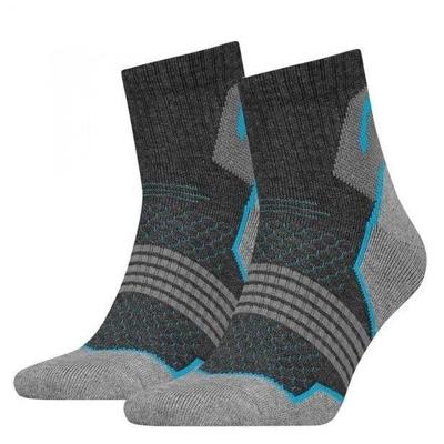 HEAD Hiking Quarter sokken 2-pack Unisex Grey/blue-43-46