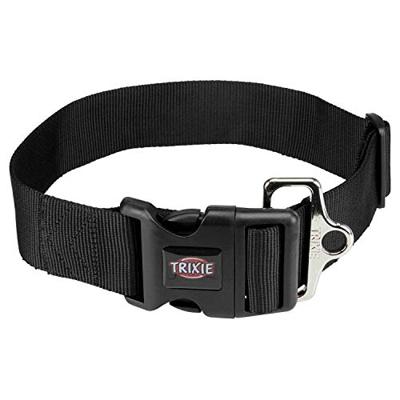 TRIXIE HALSBAND HOND PREMIUM ZWART 55-80X5 CM - thumbnail