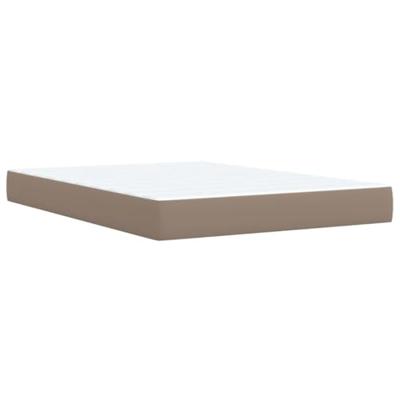Boxspring met matras kunstleer cappuccinokleurig 140x190 cm