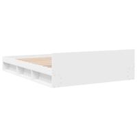 Bedframe met lades bewerkt hout wit 120x190 cm - thumbnail