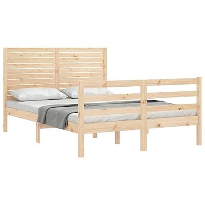 Bedframe met hoofdbord massief hout