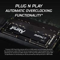 Kingston FURY Impact Werkgeheugenset voor laptop DDR4 32 GB 2 x 16 GB Non-ECC 3200 MHz 260-pins SO-DIMM CL20 KF432S20IBK2/32 - thumbnail