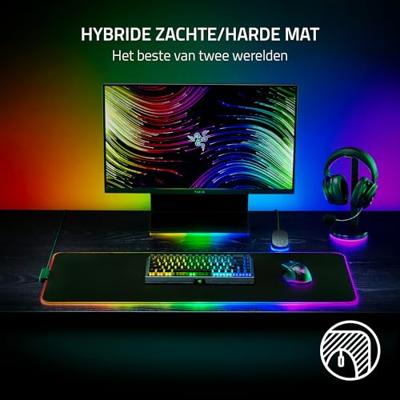 RAZER Strider Chroma Gaming muismat Verlicht, USB-aansluiting Zwart