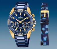 Horlogeband Festina F20547-1 Staal Blauw - thumbnail