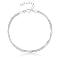 Tijdloze Elenza Zilveren Armband met Verfijnde Ketting - Elegante Polsdecoratie voor Dames - thumbnail