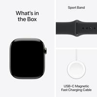 Apple Watch Series 11 GPS + Cellular - 46 mm - Slate Titanium kast - Zwarte sportband - M/L - thumbnail