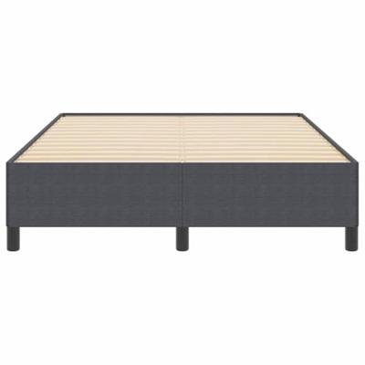 Bedframe Donkergrijs 140 x 200 cm Katoenen stof