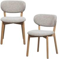 WOOOD Udar Eetkamerstoelen Houten Frame - Naturel - Set van 2 - thumbnail
