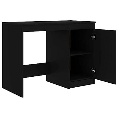 Bureau 100x50x76 cm bewerkt hout zwart