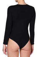 J&C body lange mouw katoen - bodystocking dames - diepe ronde hals - Witte body - zwarte body - XL - XL - XL - thumbnail