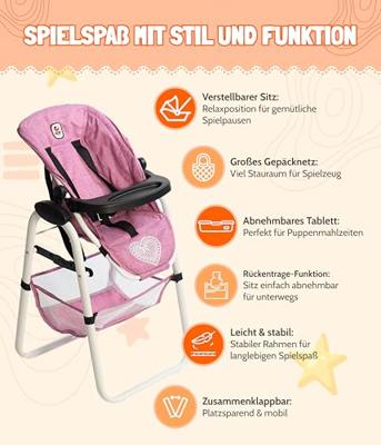 Moderne poppenstoel - Pink Jeans