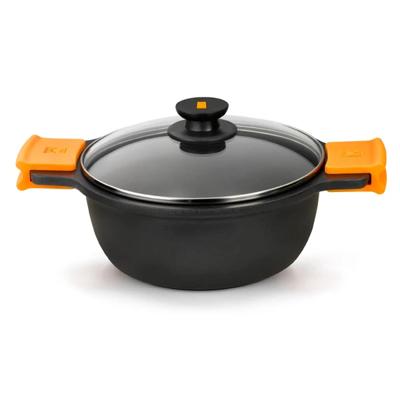 Kookpot met Glazen Deksel BRA A270332 8,3 L Ø 32 cm Zwart Metaal Aluminium Gegoten aluminium