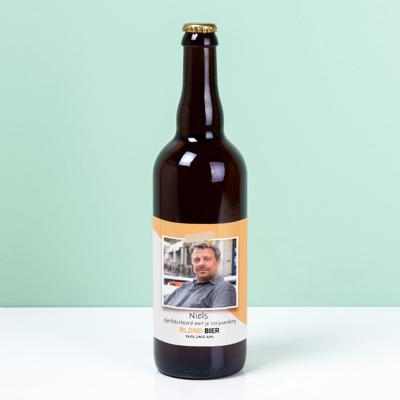 Gepersonaliseerde bierfles (750ml) met foto