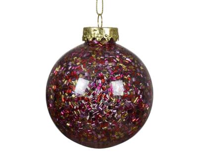 Kerstbal kunststof d8 cm transparant Decoris - Decoris