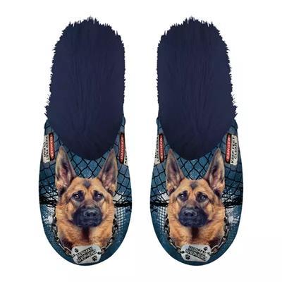 Pantoffel german shepherd donkerblauw