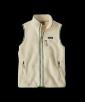 Patagonia Retro Pile Bodywarmer Dames Natural w/Ellwood Green L - thumbnail